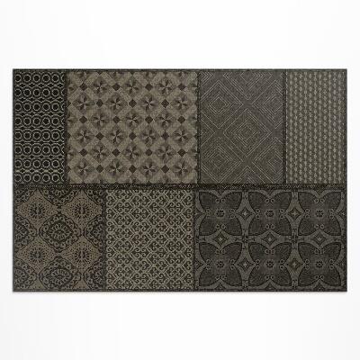 Tapis vinyle d’extérieur Combinaison de plusieurs motifs, tissu imitation
