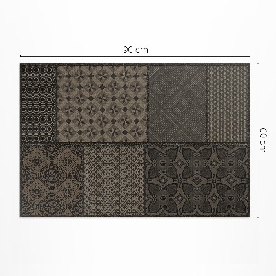 Tapis vinyle d’extérieur Combinaison de plusieurs motifs, tissu imitation