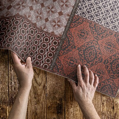 Tapis vinyle d’extérieur Mélange de styles, tissu imitation