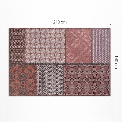 Tapis vinyle d’extérieur Mélange de styles, tissu imitation