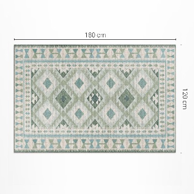 Tapis vinyle d’extérieur Tissu imitation losanges verts