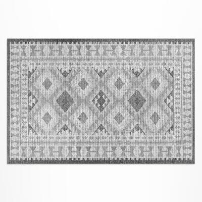 Tapis vinyle d’extérieur Tissu imitation diamants gris