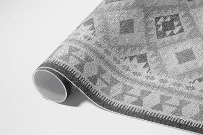 Tapis vinyle d’extérieur Tissu imitation diamants gris