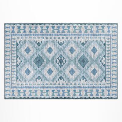 Tapis vinyle d’extérieur Tissu imitation diamants bleus