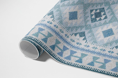 Tapis vinyle d’extérieur Tissu imitation diamants bleus