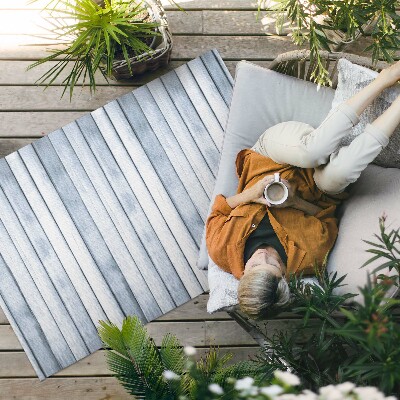 Tapis vinyle d’extérieur Planches de bois clair gris