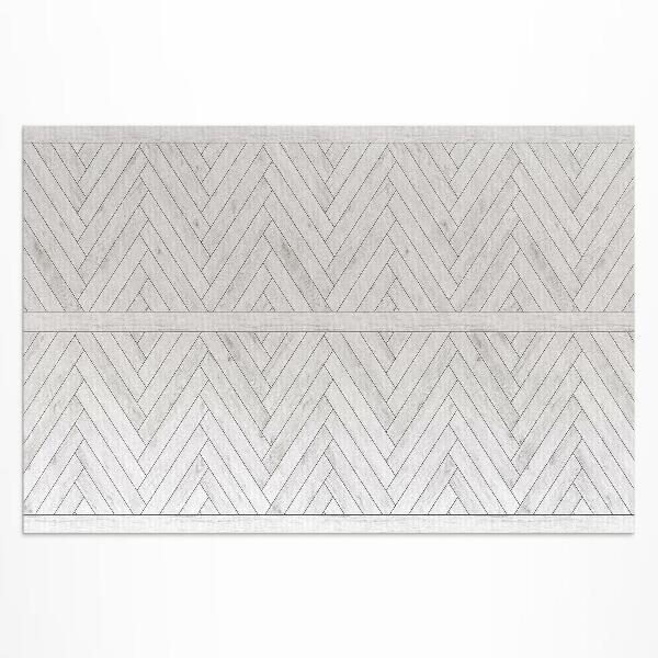 Tapis vinyle d’extérieur Planches à chevrons, parquet clair