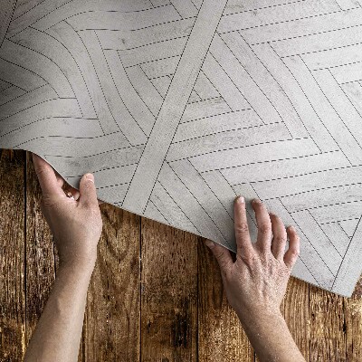 Tapis vinyle d’extérieur Planches à chevrons, parquet clair