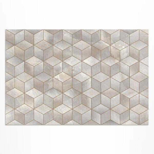 Tapis vinyle d’extérieur Cubes, impression d'espace, marbre