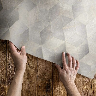 Tapis vinyle d’extérieur Motif géométrique moderne de cubes 3D