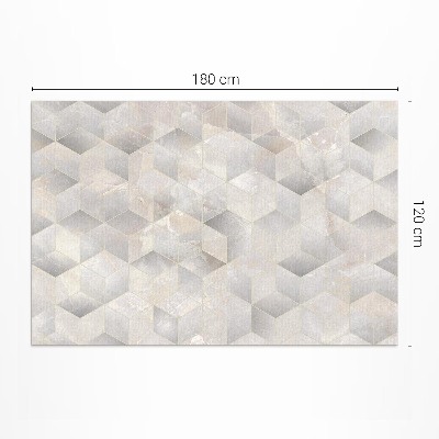 Tapis vinyle d’extérieur Motif géométrique moderne de cubes 3D