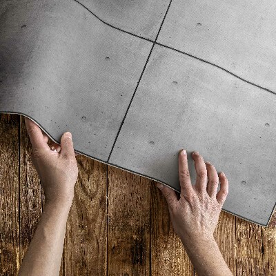 Tapis vinyle d’extérieur Dalles de béton brut, style industriel