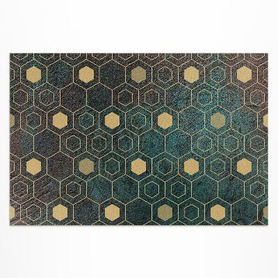 Tapis vinyle d’extérieur Motif hexagonal au design moderne