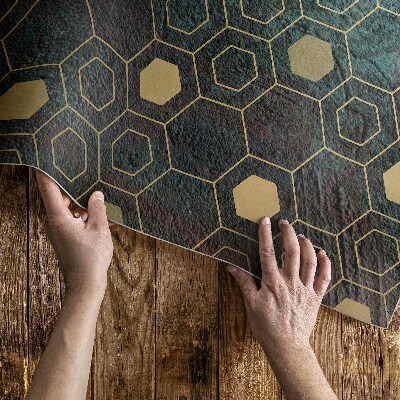 Tapis vinyle d’extérieur Motif hexagonal au design moderne