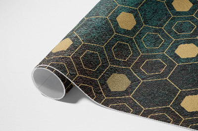 Tapis vinyle d’extérieur Motif hexagonal au design moderne