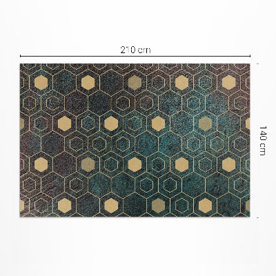 Tapis vinyle d’extérieur Motif hexagonal au design moderne