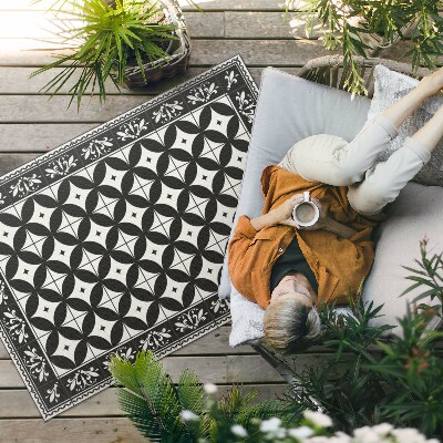 Tapis vinyle d’extérieur Cercles dans les carreaux de mosaïque espagnols