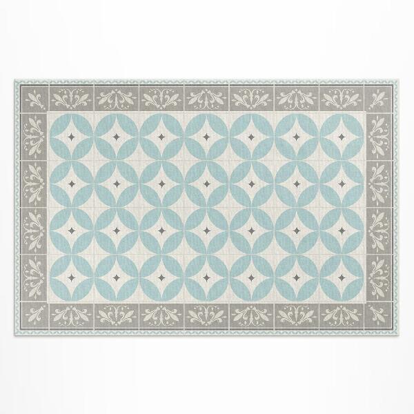 Tapis vinyle d’extérieur Mosaïque tendance pastel carreaux et cercles