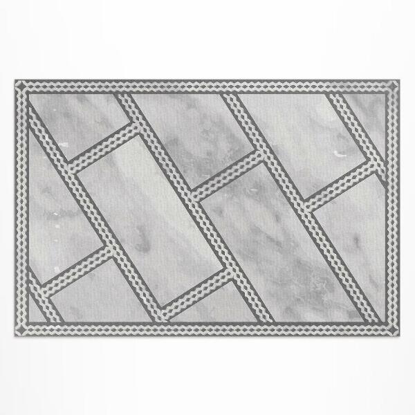 Tapis vinyle d’extérieur Carreaux décoratifs en marbre clair