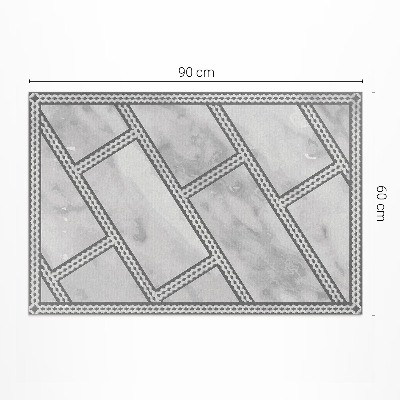 Tapis vinyle d’extérieur Carreaux décoratifs en marbre clair