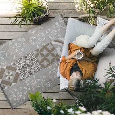 Tapis vinyle d’extérieur Carreaux décoratifs anciens