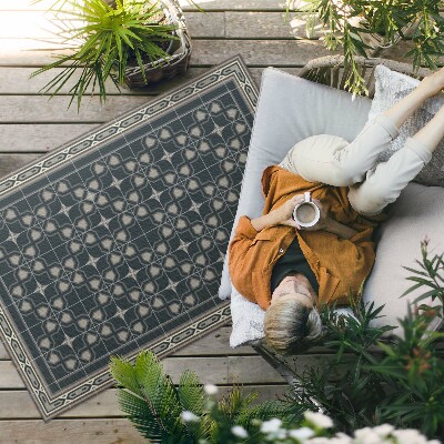 Tapis vinyle d’extérieur Mosaïque ancienne d'étoiles géométriques