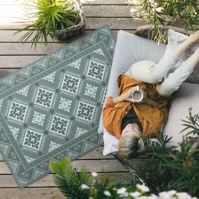 Tapis vinyle d’extérieur Mosaïque décorative géométrique et ornementale