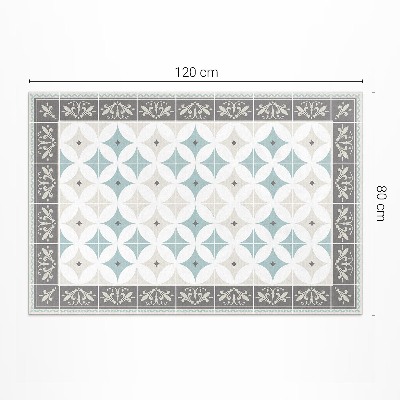 Tapis vinyle d’extérieur Mosaïque pastel de cercles scandinaves