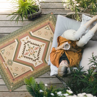 Tapis vinyle d’extérieur Motif ornemental géométrique espagnol