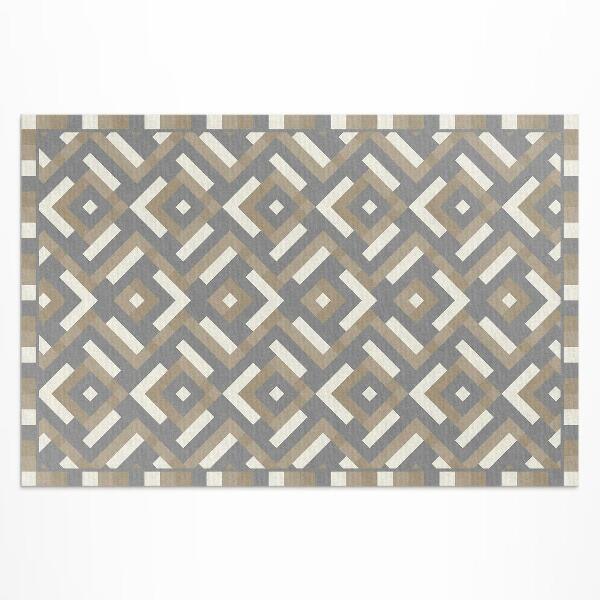 Tapis vinyle d’extérieur Motif bohème vintage régulier géométrique