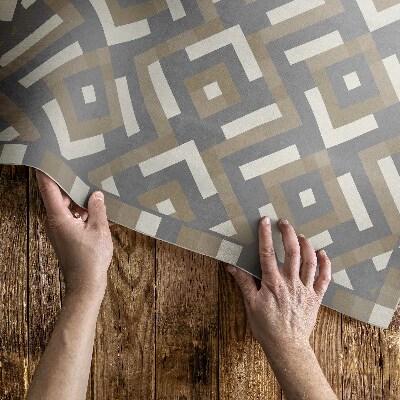 Tapis vinyle d’extérieur Motif bohème vintage régulier géométrique