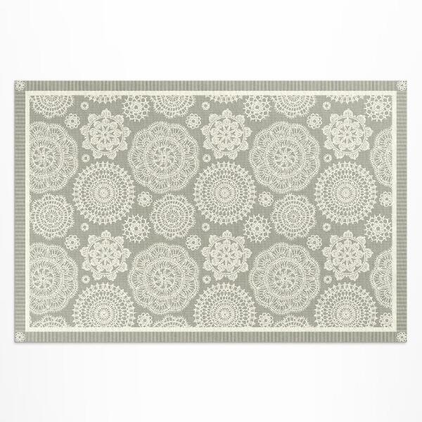 Tapis vinyle d’extérieur Motif décoratif bohème de mandalas floraux