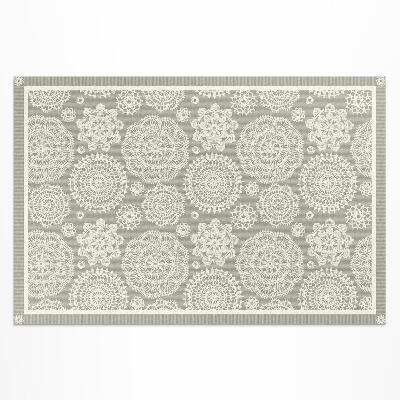 Tapis vinyle d’extérieur Motif décoratif bohème de mandalas floraux
