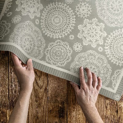 Tapis vinyle d’extérieur Motif décoratif bohème de mandalas floraux