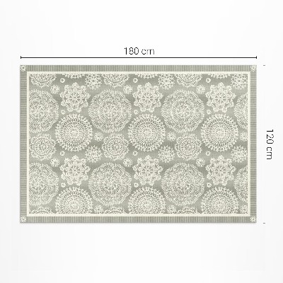 Tapis vinyle d’extérieur Motif décoratif bohème de mandalas floraux