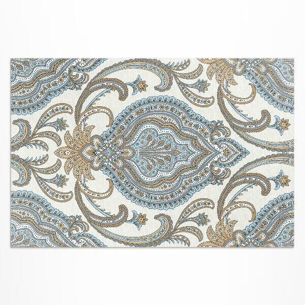 Tapis vinyle d’extérieur Motif végétal décoratif de fleurs orientales