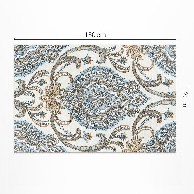 Tapis vinyle d’extérieur Motif végétal décoratif de fleurs orientales