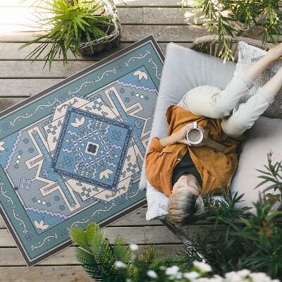 Tapis vinyle d’extérieur Motif ornemental géométrique arabe