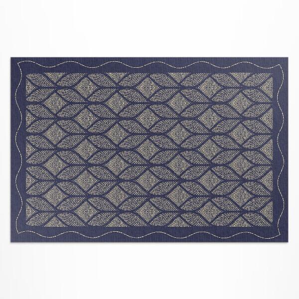Tapis vinyle d’extérieur Motif décoratif tissé géométrique