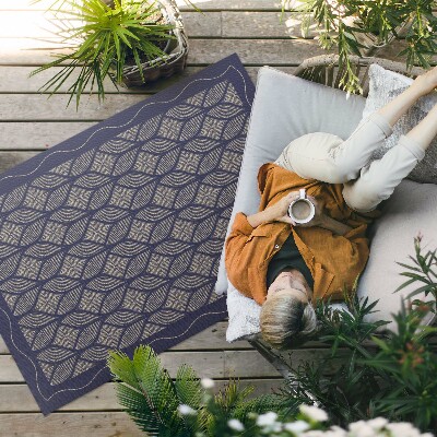 Tapis vinyle d’extérieur Motif décoratif tissé géométrique