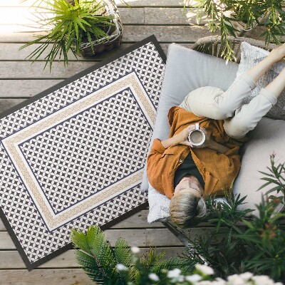 Tapis vinyle d’extérieur Tresse géométrique élégante en mosaïque