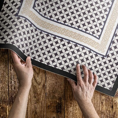 Tapis vinyle d’extérieur Tresse géométrique élégante en mosaïque