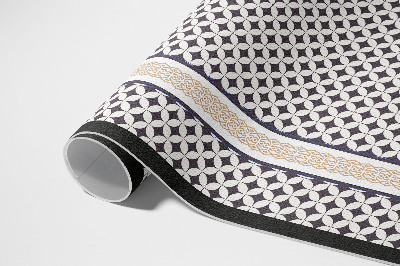 Tapis vinyle d’extérieur Tresse géométrique élégante en mosaïque