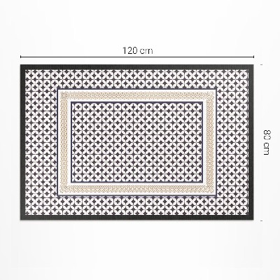 Tapis vinyle d’extérieur Tresse géométrique élégante en mosaïque