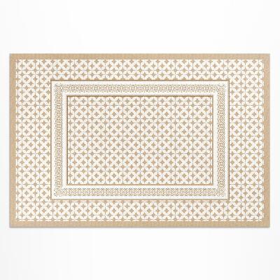 Tapis vinyle d’extérieur Tresse glamour en mosaïque géométrique
