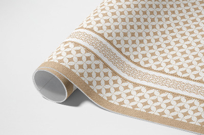 Tapis vinyle d’extérieur Tresse glamour en mosaïque géométrique