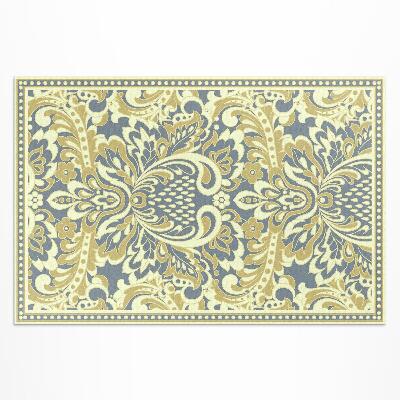 Tapis vinyle d’extérieur Ornement végétal à fleurs exotiques