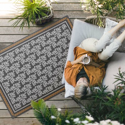 Tapis vinyle d’extérieur Tresse florale à motif végétal