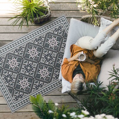 Tapis vinyle d’extérieur Motif ornemental géométrique arabe