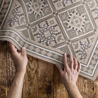 Tapis vinyle d’extérieur Motif oriental géométrique arabe